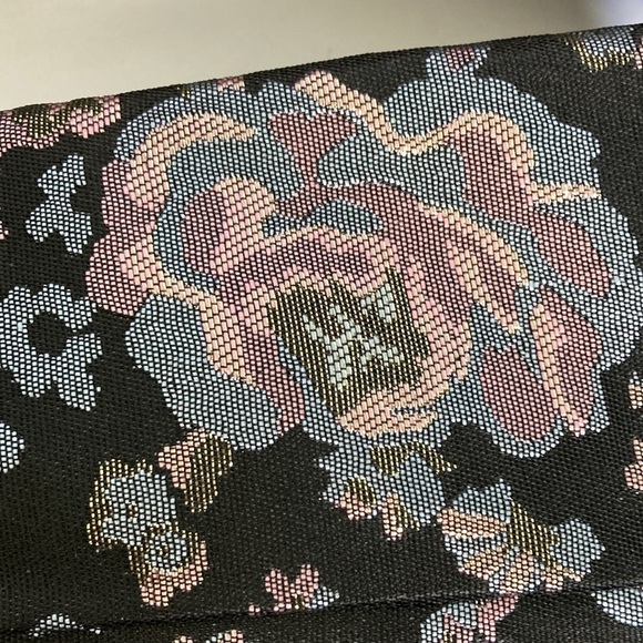 Kenneth Cole Floral Jacquard Knee High Boots 7 Iridescent Mob Wife Maximalist - Picture 8 of 16